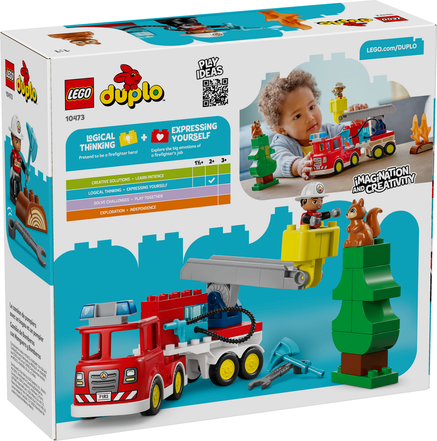 Fire Truck with Hose and Firefighter