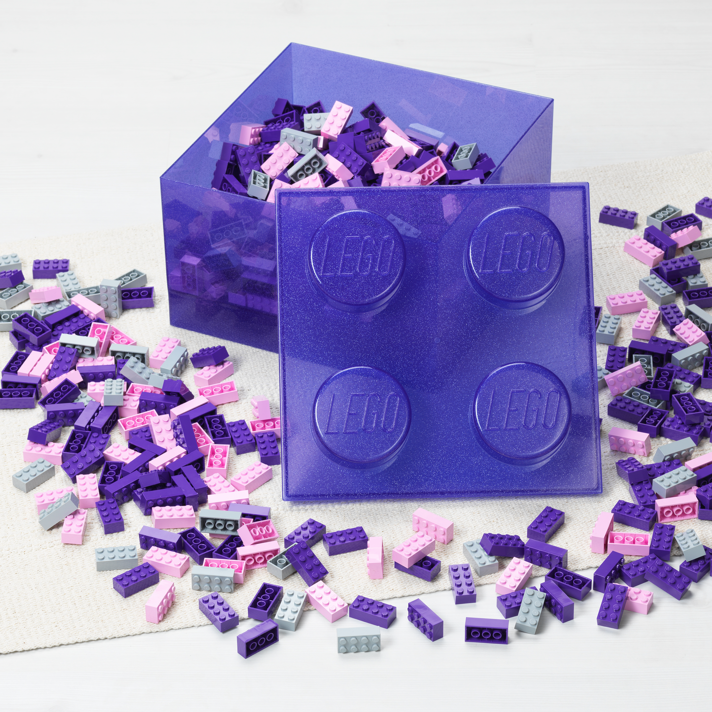 Purple Clear Brick Shaped Storage Box
