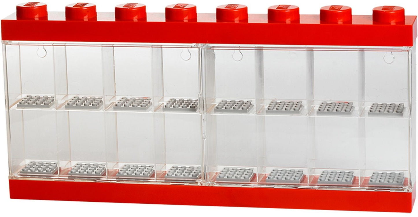 Minifigure Display Case 16 – Red