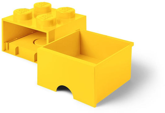 4 stud Bright Yellow Storage Brick Drawer
