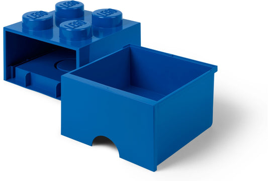 4 stud Bright Blue Storage Brick Drawer