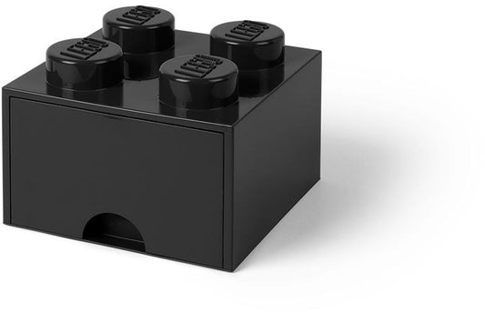 4 Stud Black Storage Brick Drawer