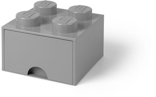 4 Stud Medium Stone Gray Storage Brick Drawer