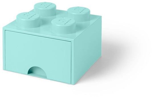 4 Stud Aqua Light Blue Storage Brick Drawer