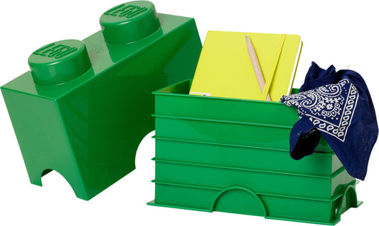 2 Stud Storage Brick Green