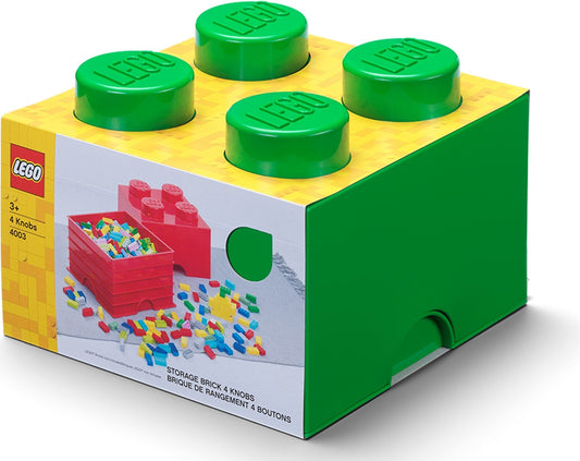 4 Stud Storage Brick Green