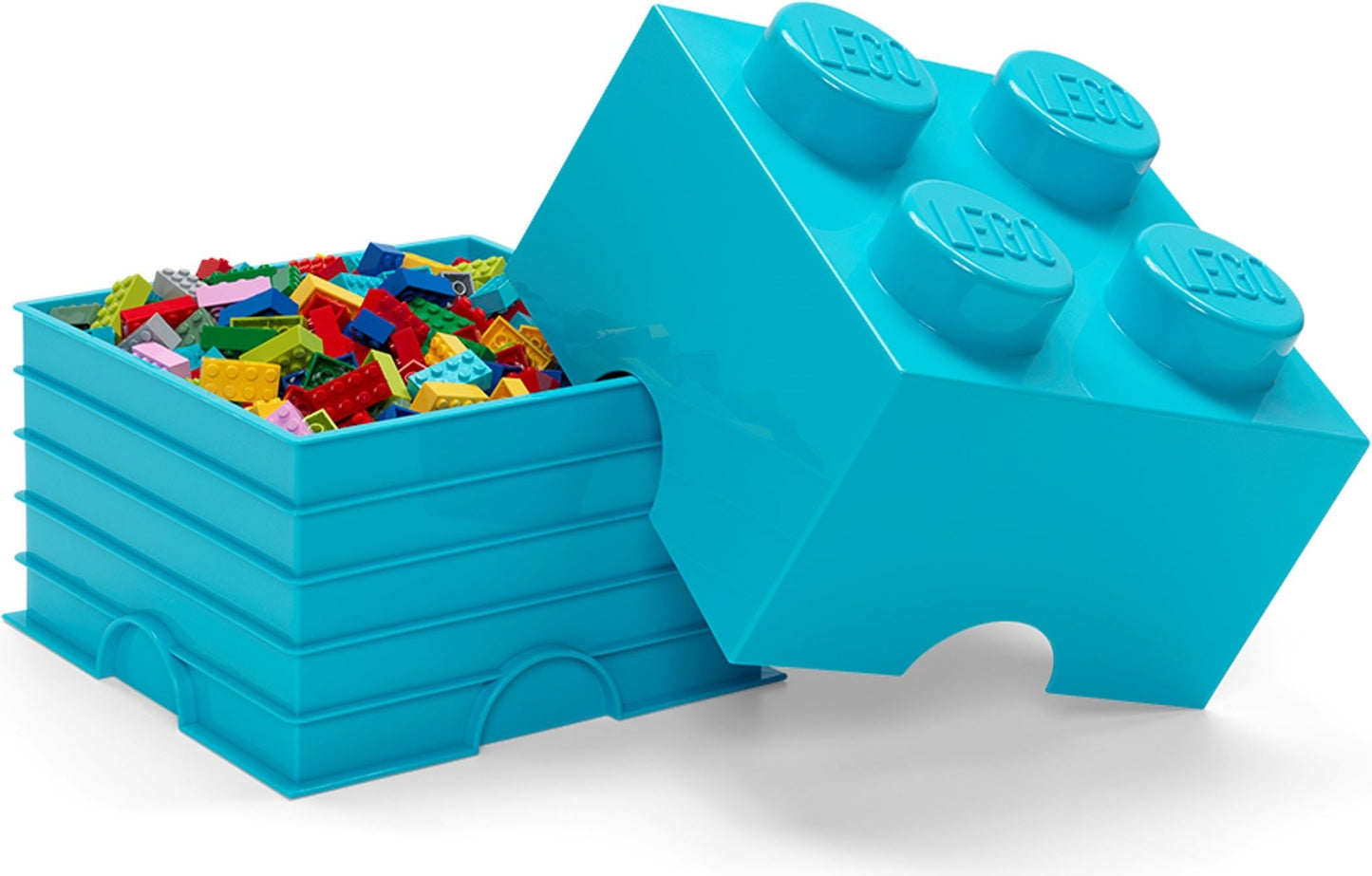 4 Stud Storage Brick Azure Blue