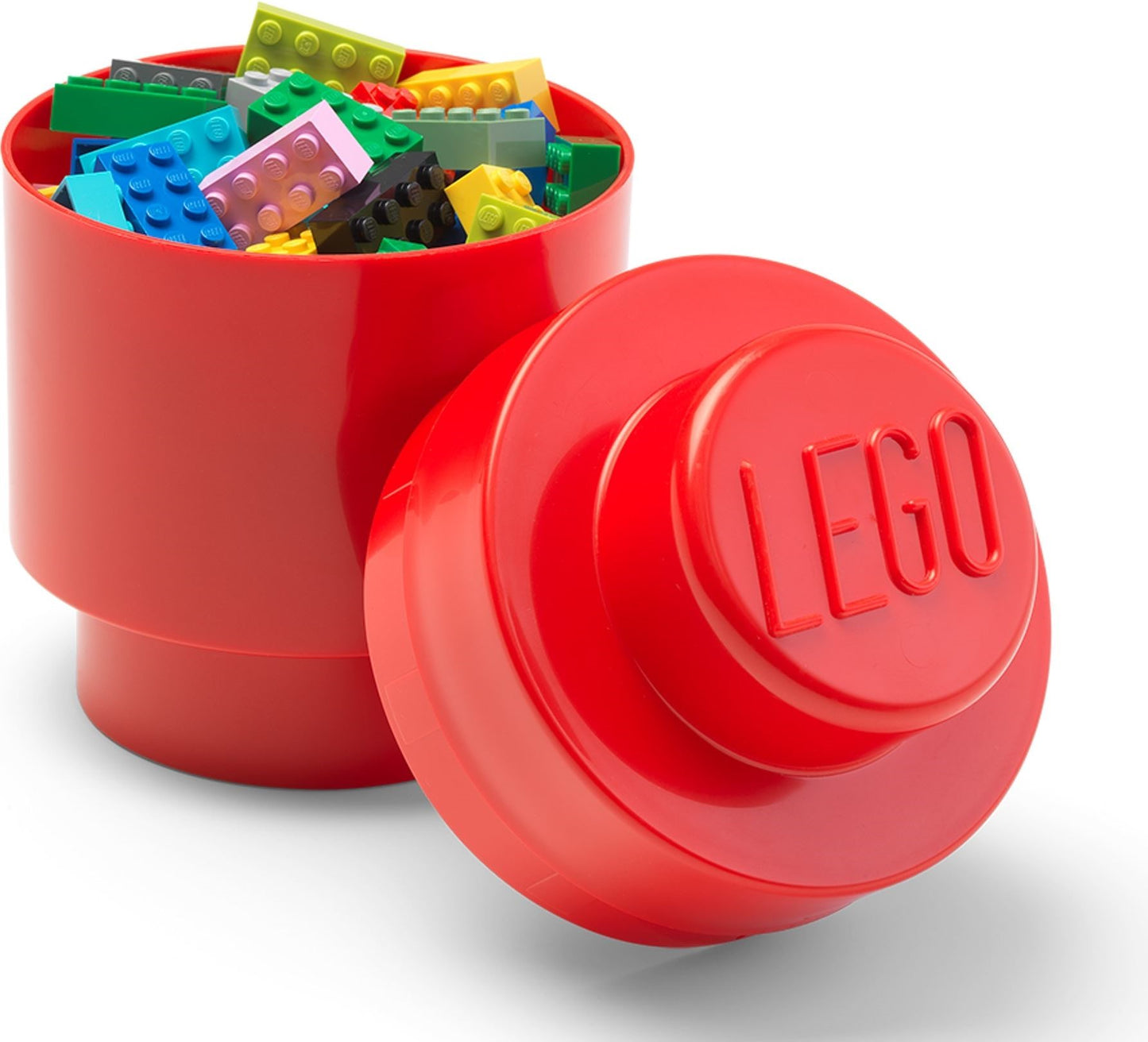 1 Stud Round Storage Brick Red