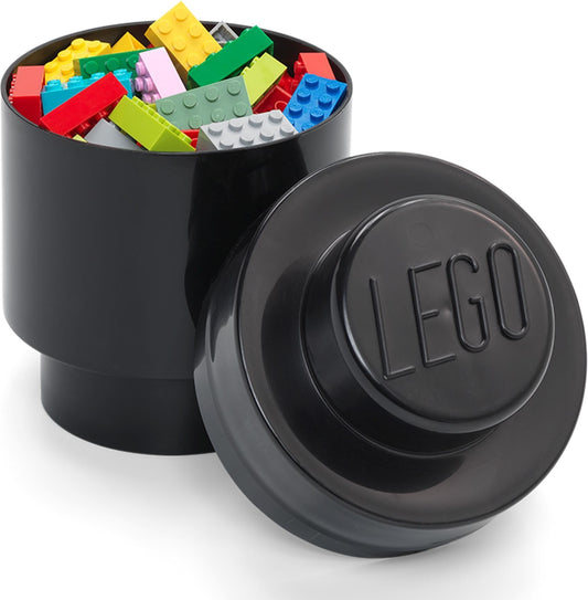 1 Stud Round Storage Brick Black