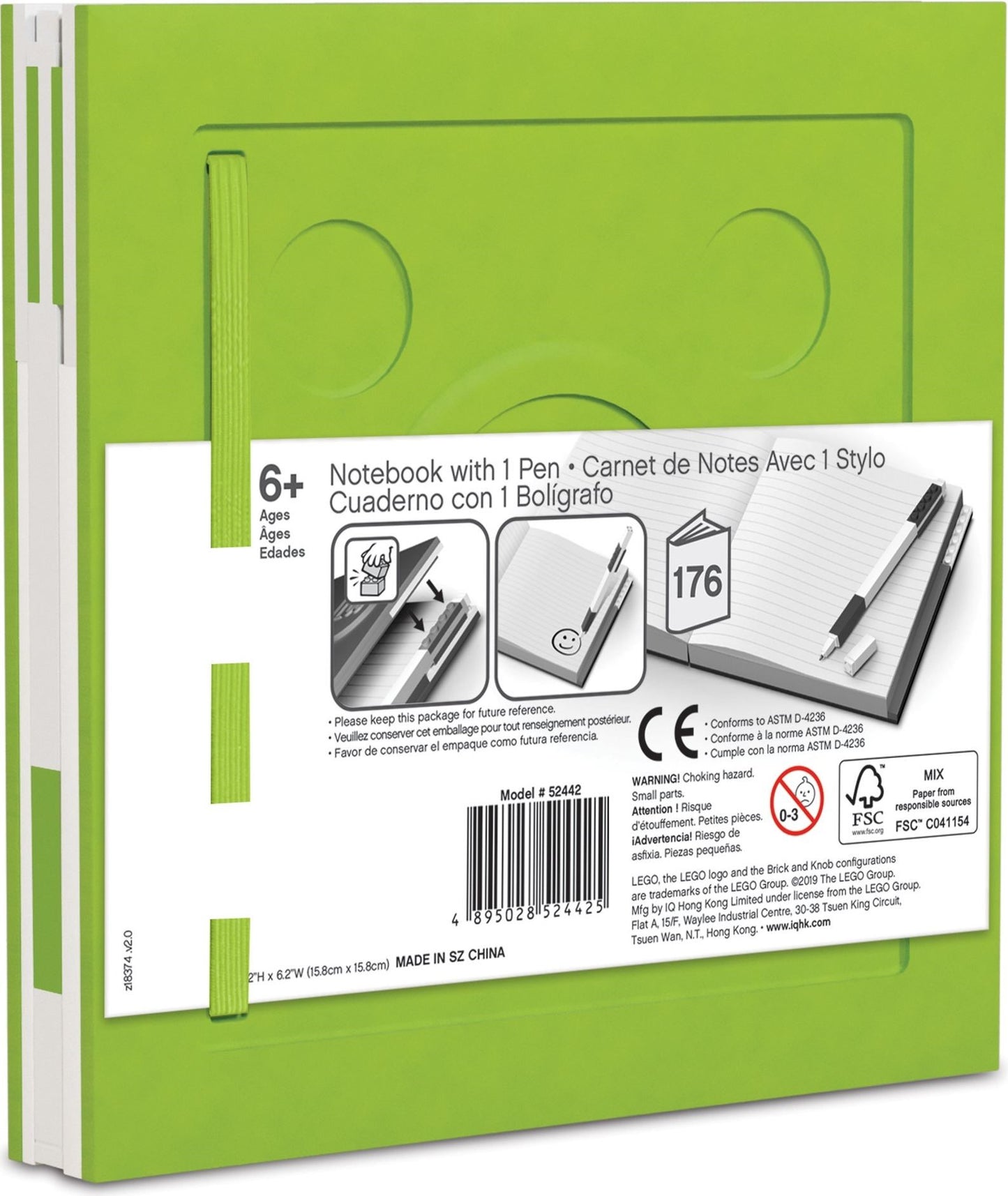 Notebook with Gel Pen - Lime