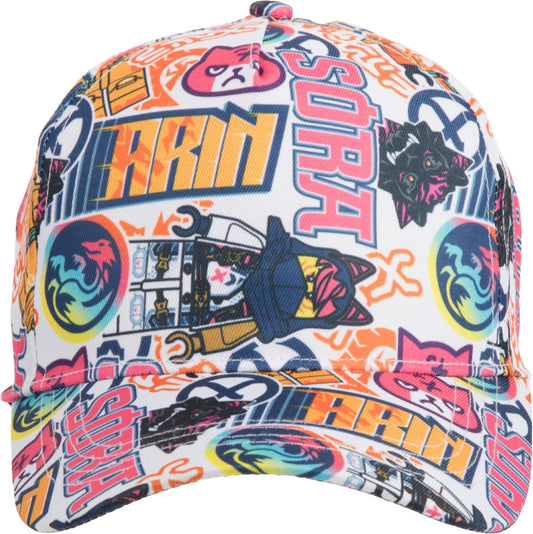 Twill Baseball Cap with AOP Print