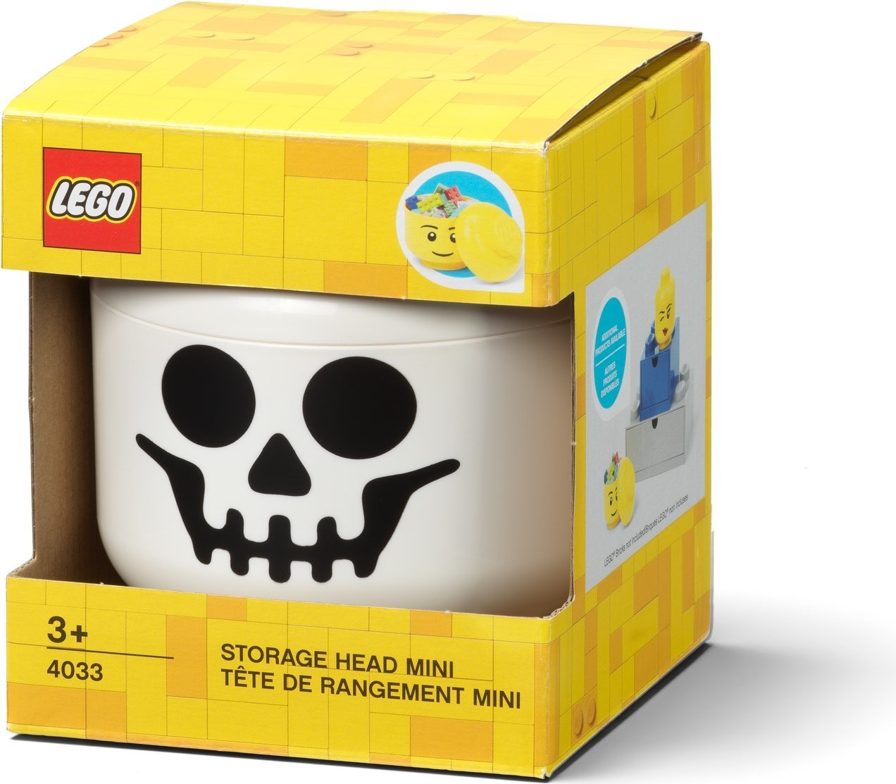 Mini Skeleton Storage Head - White