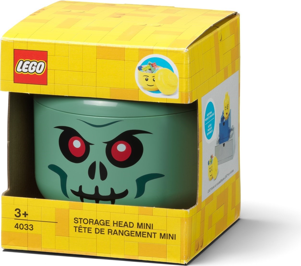 Mini Skeleton Storage Head - Green