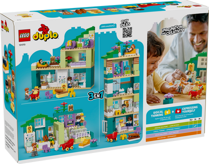 3 in 1 Modern Family House with Figures