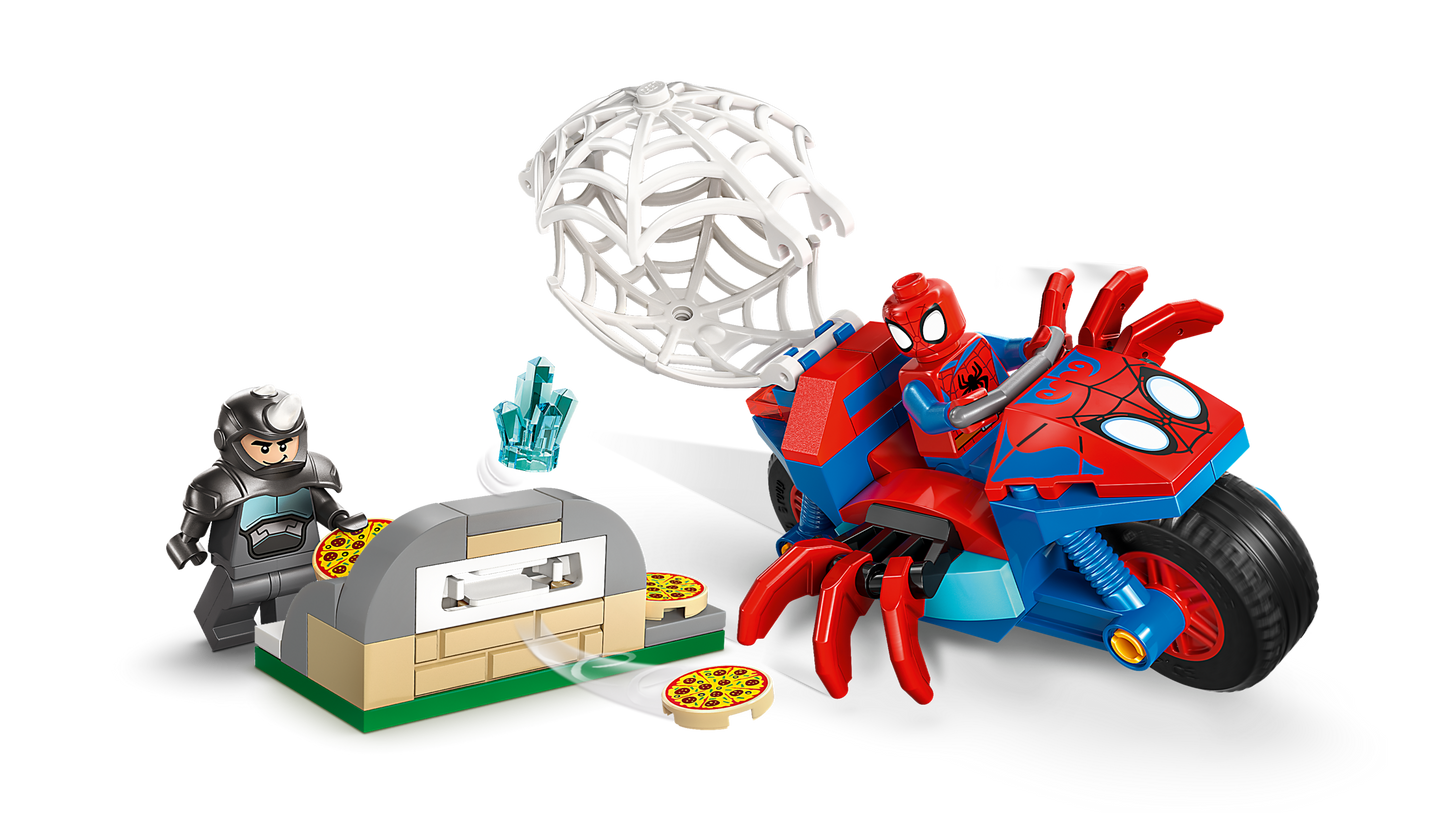 Spidey on his Motorcycle vs. Rhino