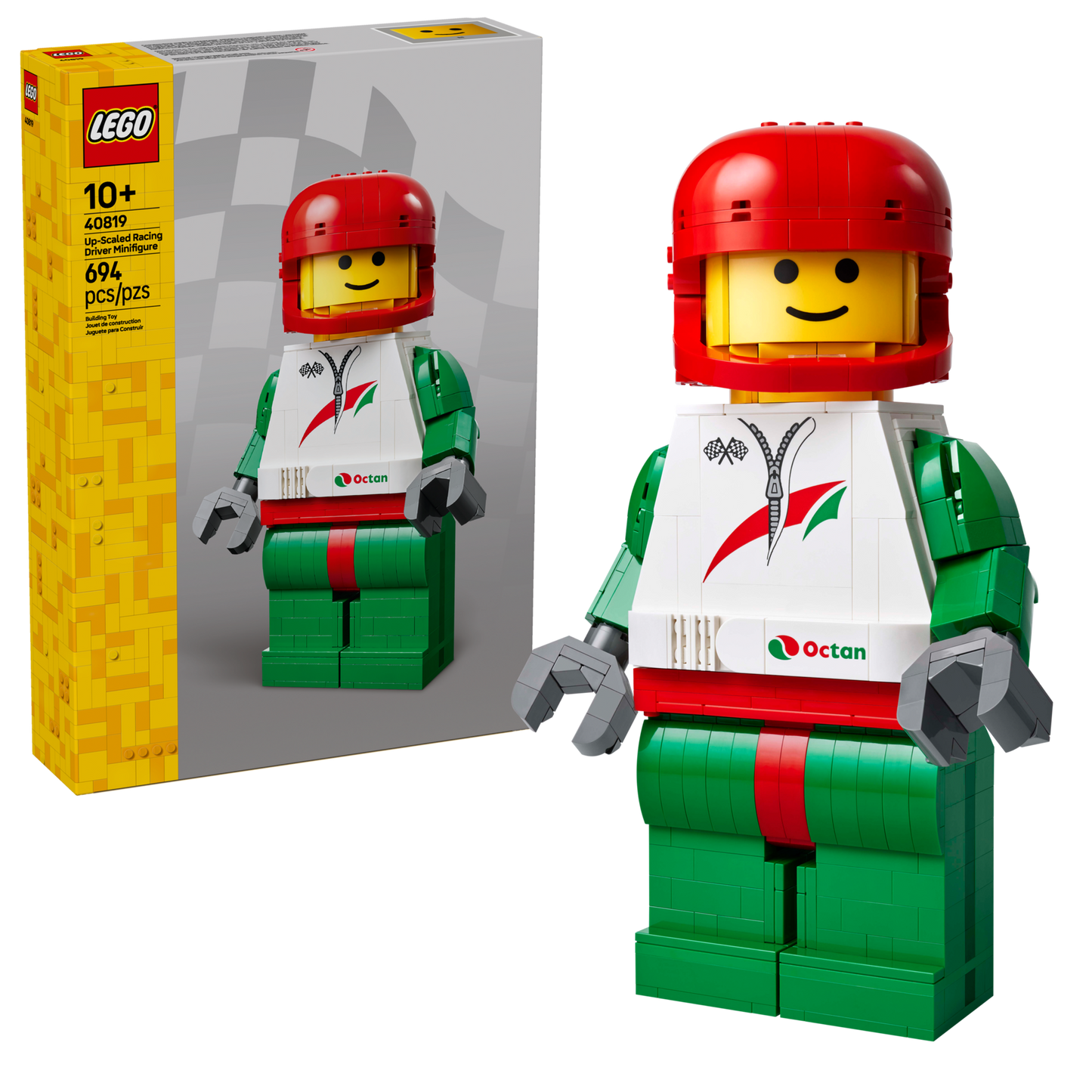 Up-Scaled Racing Driver Minifigure