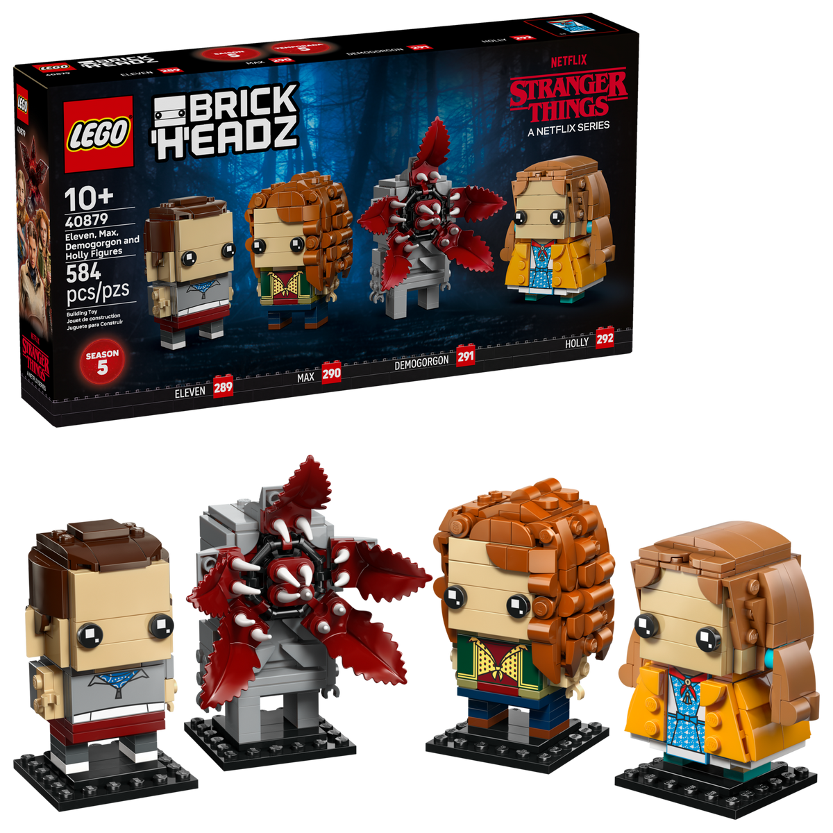 Eleven, Max, Demogorgon and Holly Figures