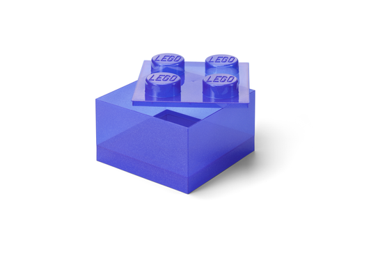 Purple Clear Brick Shaped Storage Box