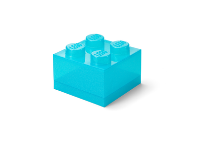 Light Blue Clear Brick Shaped Storage Box