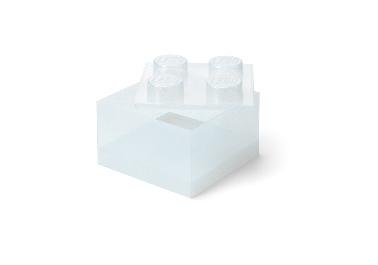 White Clear Brick Shaped Storage Box