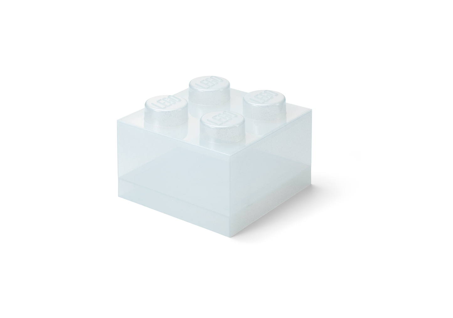 White Clear Brick Shaped Storage Box