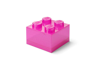 Pink Clear Brick Shaped Storage Box
