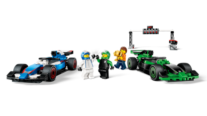 F1 Grid with VCARB & Sauber Race Cars