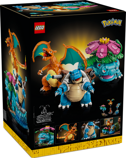 Venusaur, Charizard and Blastoise