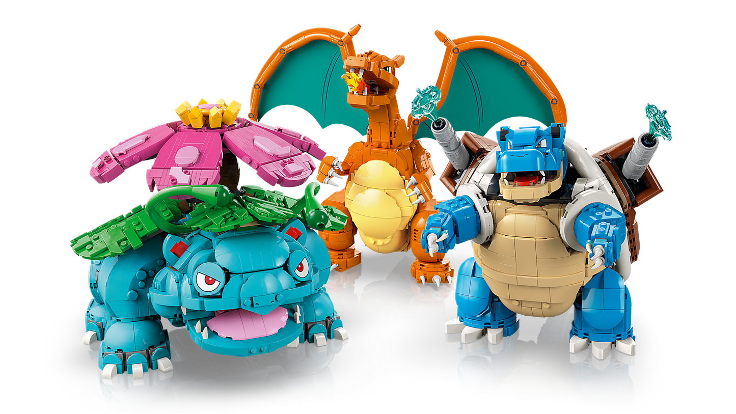 Venusaur, Charizard and Blastoise