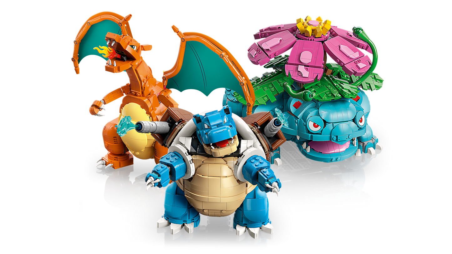 Venusaur, Charizard and Blastoise