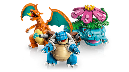 Venusaur, Charizard and Blastoise