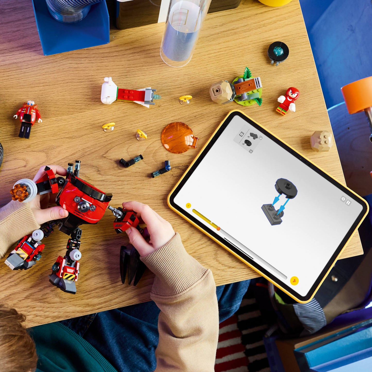 Knuckles vs. Dr. Eggman Egg Crusher Mech