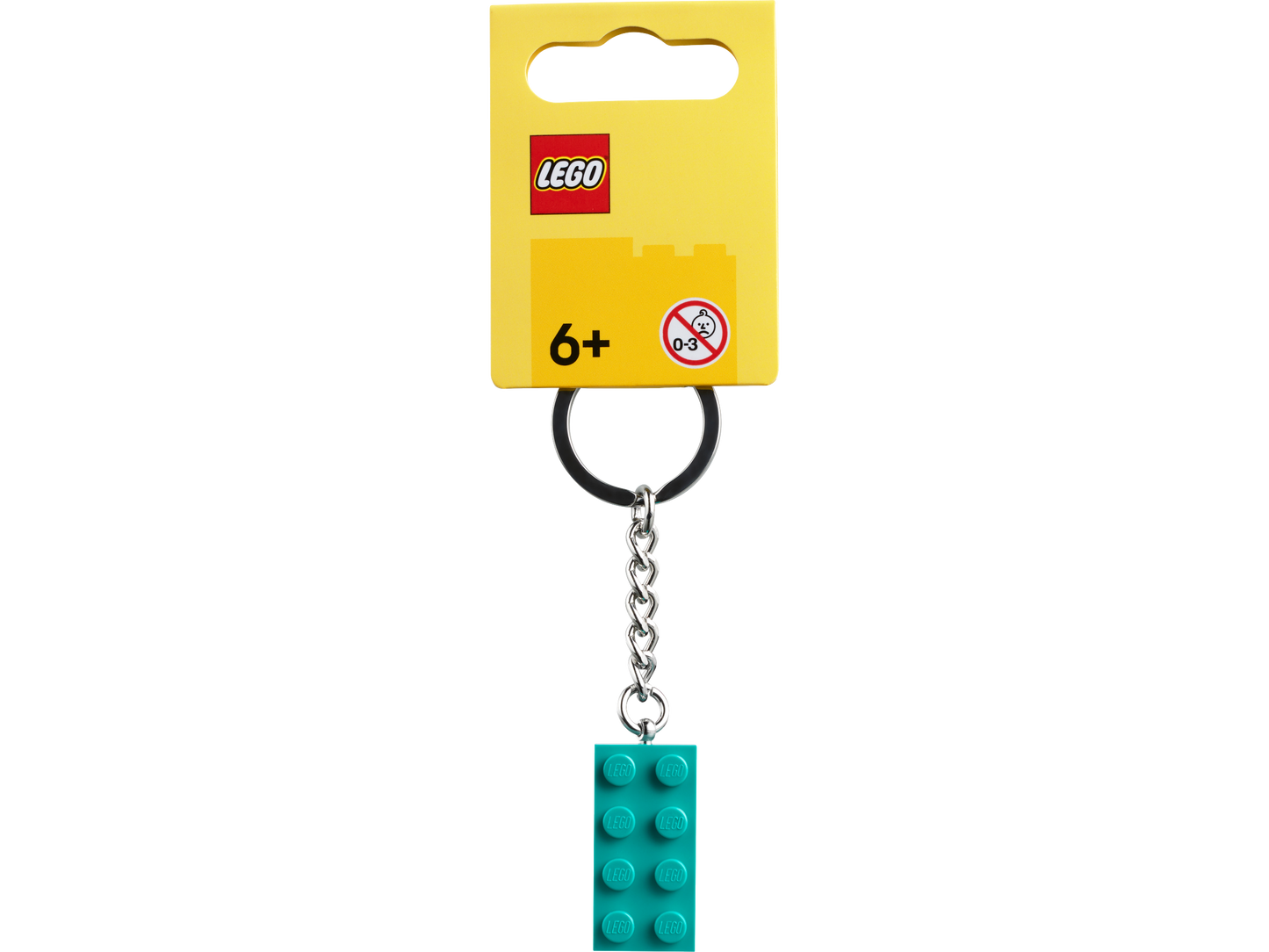 Bright Bluish Green 2x4 Stud Key Chain