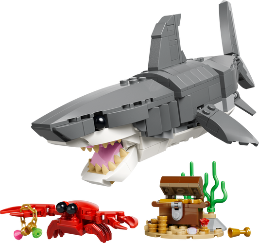 Fierce Shark with a Treasure Chest