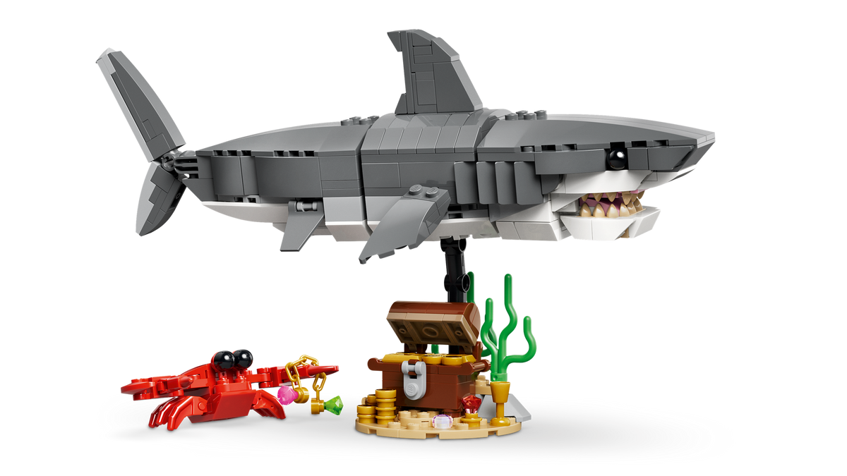 Fierce Shark with a Treasure Chest