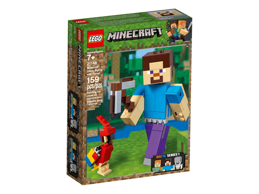 Minecraft Steve BigFig with Parrot