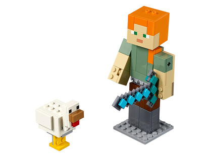 Minecraft Alex BigFig with Chicken