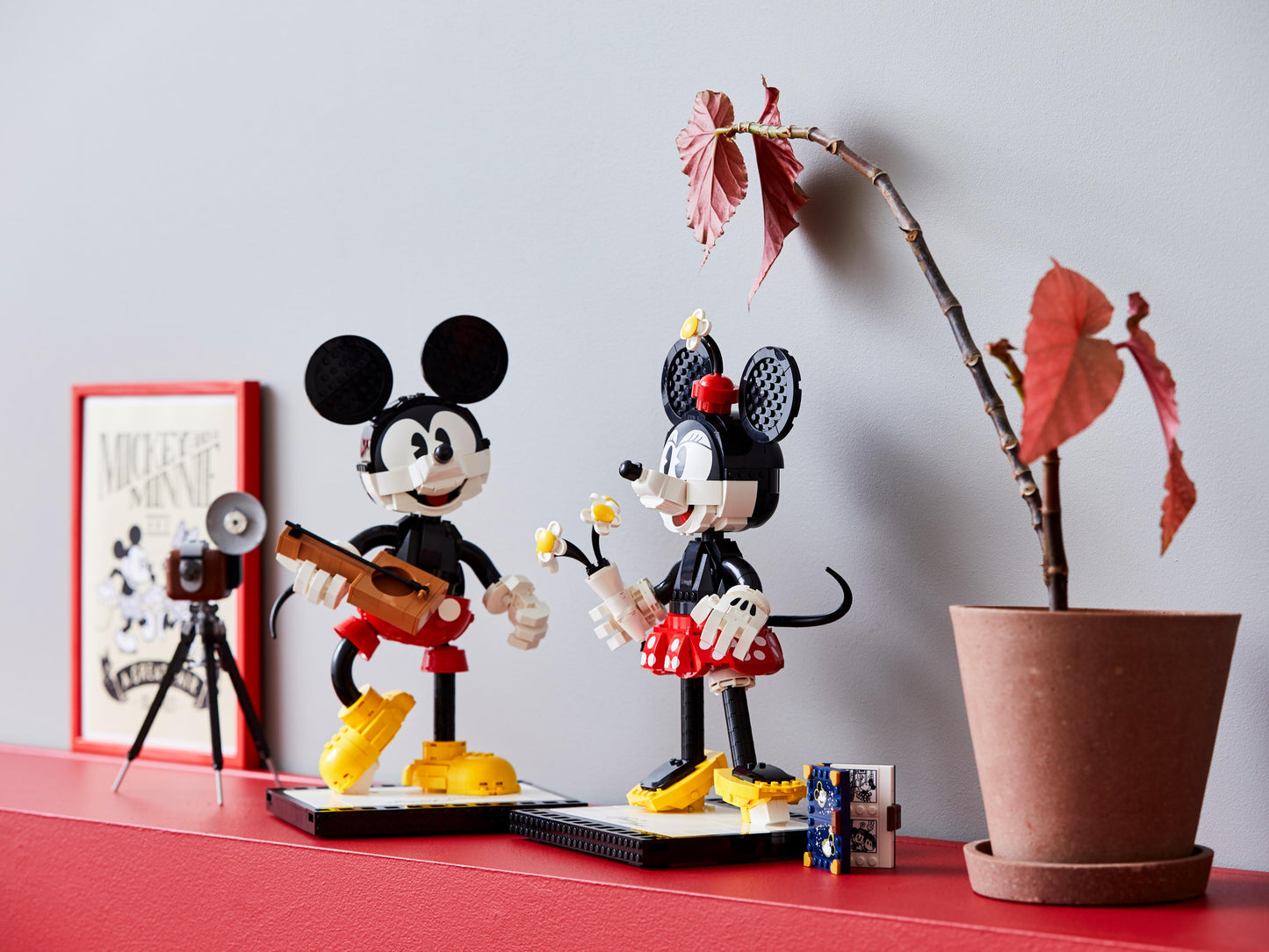 Mickey Mouse and Minnie Mouse