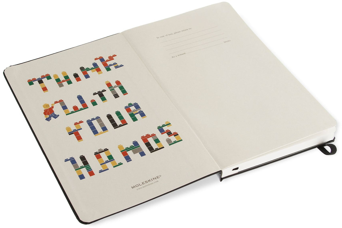 Moleskine notebook black brick, ruled, large