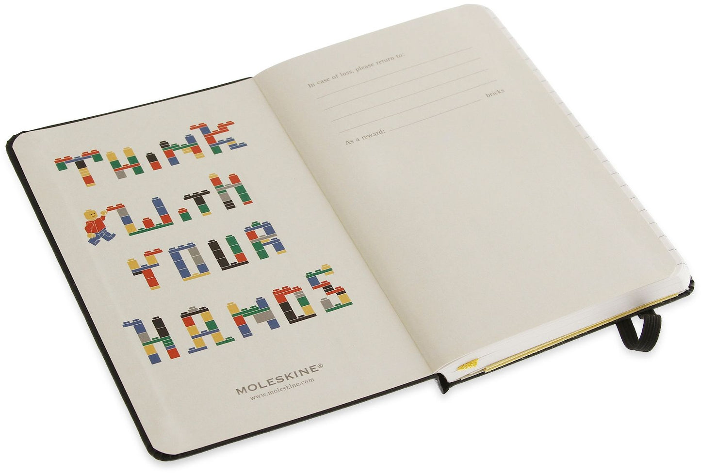 Moleskine notebook yellow brick, ruled, small