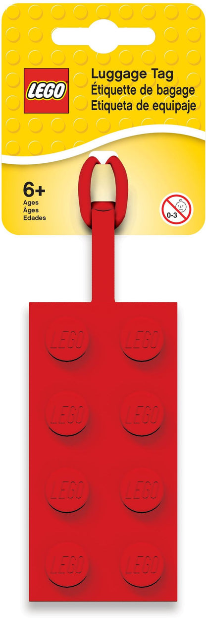2x4 Red Luggage Tag