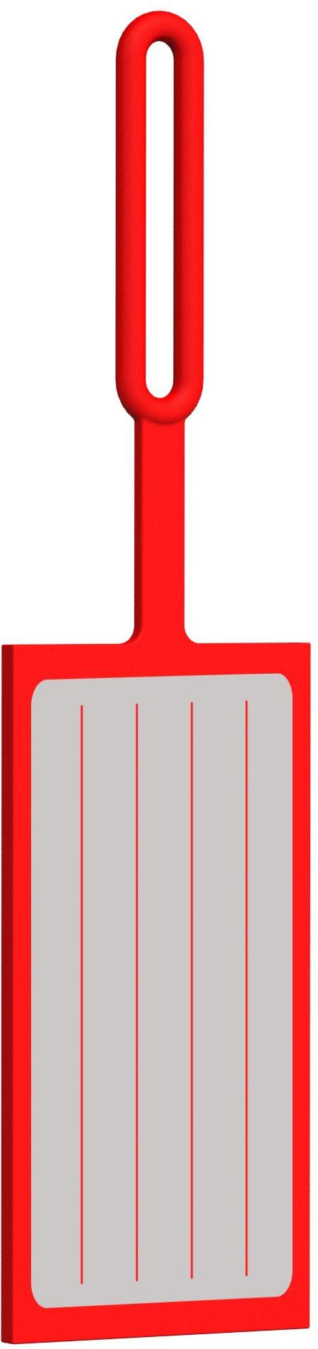 2x4 Red Luggage Tag