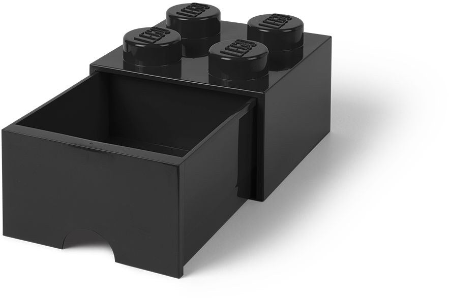 4 Stud Black Storage Brick Drawer