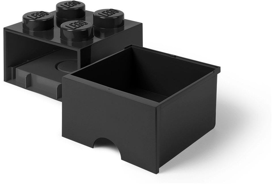 4 Stud Black Storage Brick Drawer