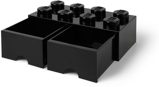 8 Stud Black Storage Brick Drawer