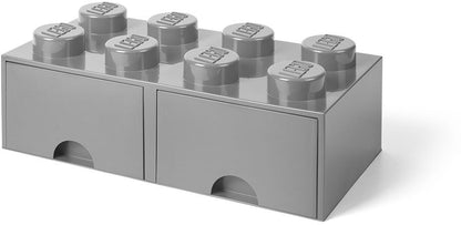 8 Stud Medium Stone Gray Storage Brick Drawer
