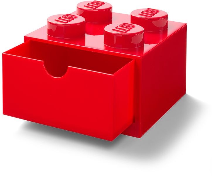 4 Stud Red Desk Drawer