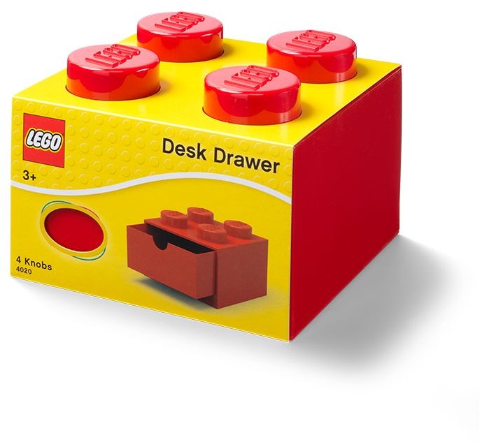 4 Stud Red Desk Drawer