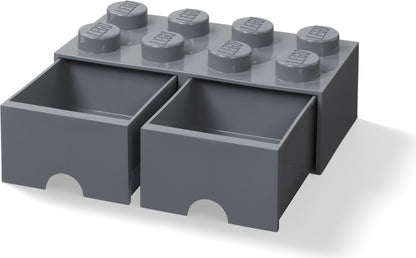8 Stud Dark Gray Storage Brick Drawer