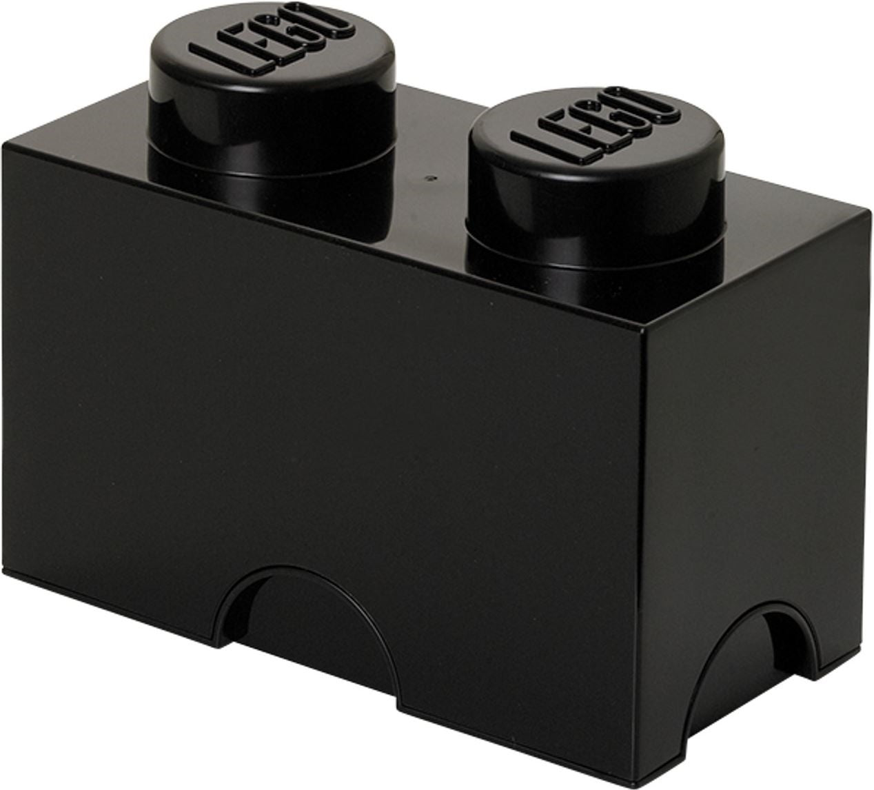 2 Stud Storage Brick Black